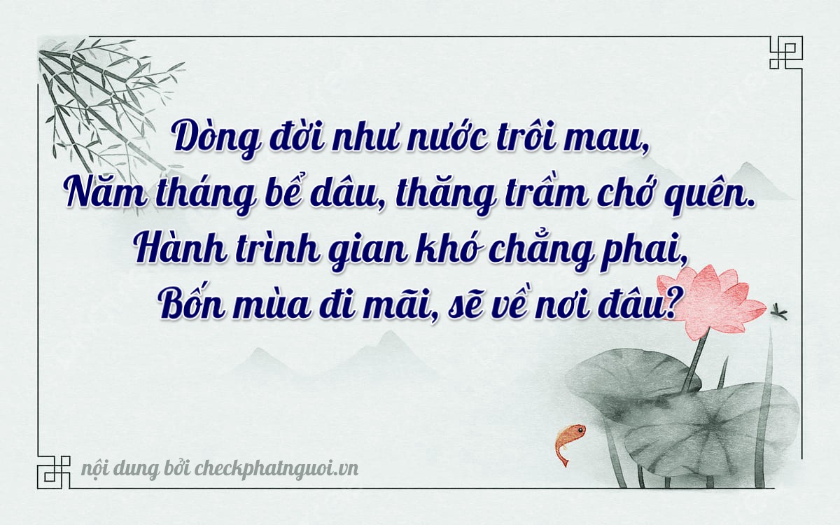 Bài thơ ý nghĩa cho <b>biển số 77A-16474</b> tại website checkphatnguoi.vn