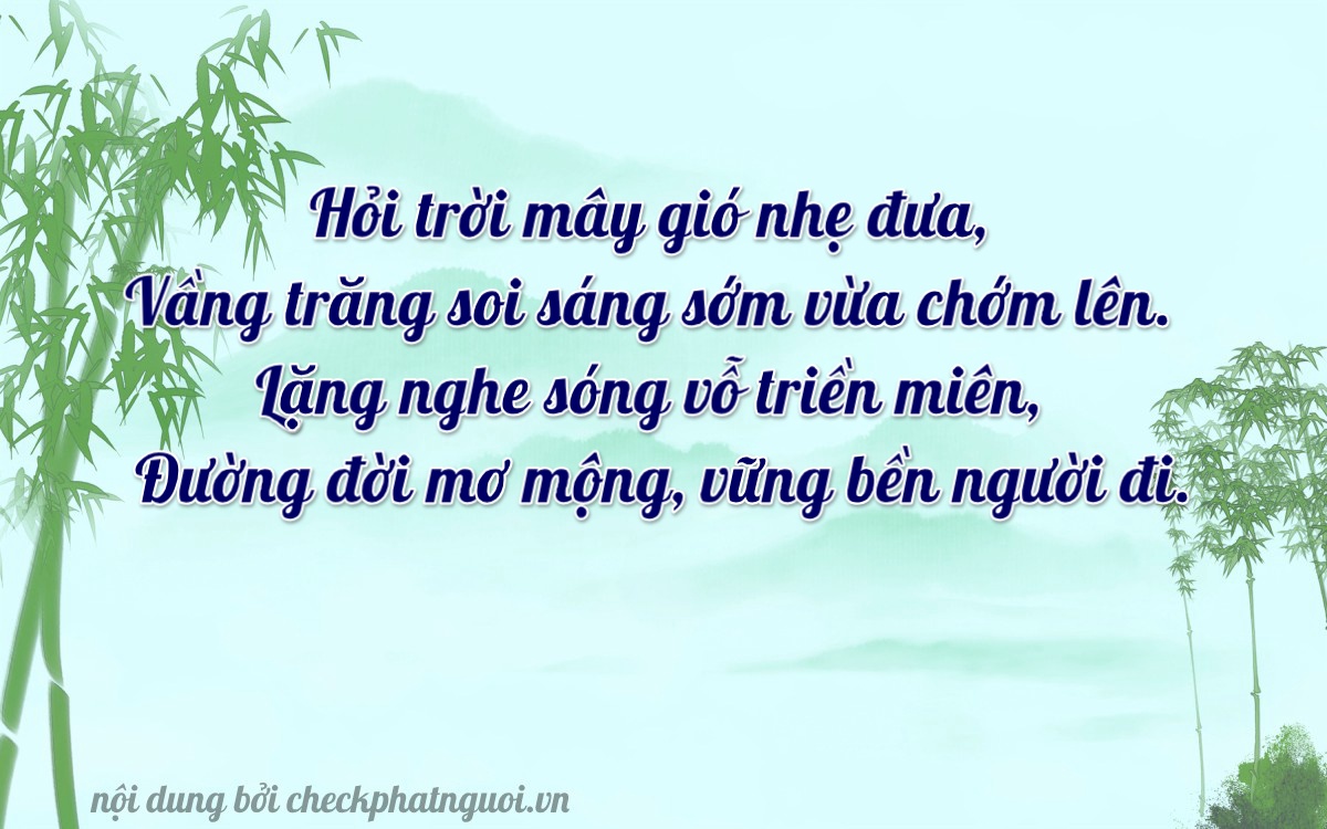 Bài thơ ý nghĩa cho <b>biển số 77A-18867</b> tại website checkphatnguoi.vn