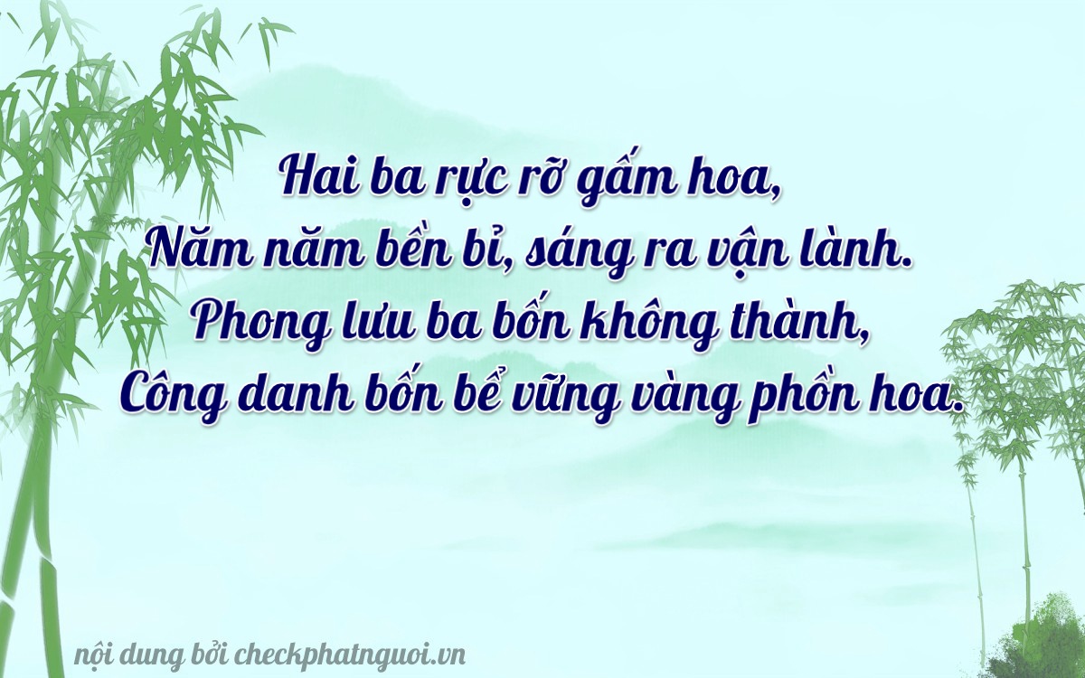 Bài thơ ý nghĩa cho <b>biển số 77A-23534</b> tại website checkphatnguoi.vn
