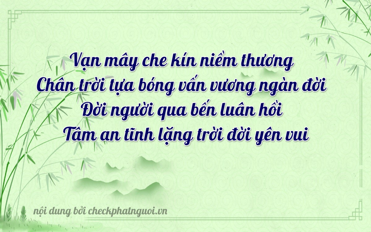 Bài thơ ý nghĩa cho <b>biển số 77A-25140</b> tại website checkphatnguoi.vn