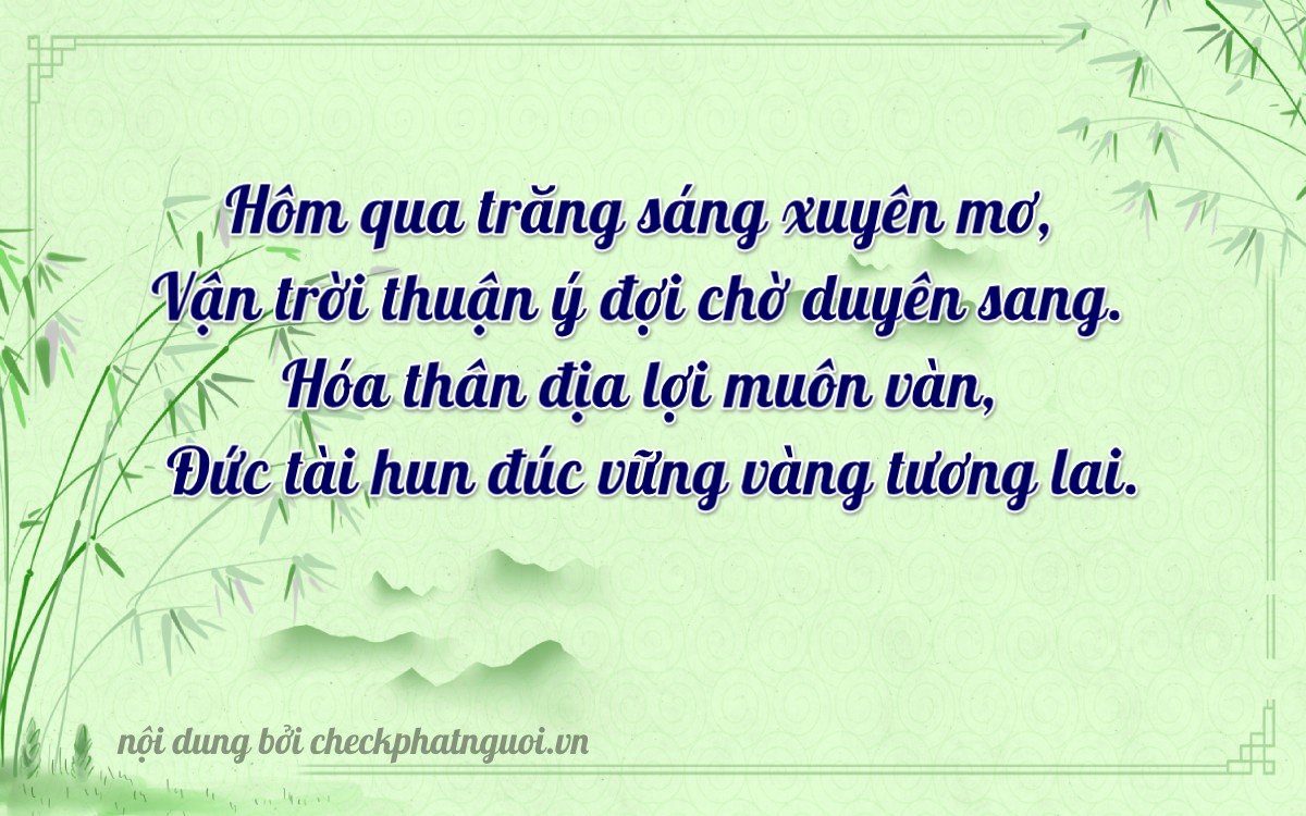 Bài thơ ý nghĩa cho <b>biển số 77A-27953</b> tại website checkphatnguoi.vn