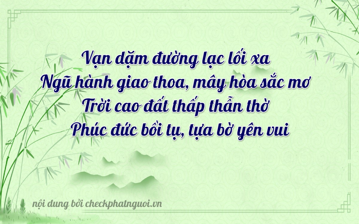 Bài thơ ý nghĩa cho <b>biển số 77A-30871</b> tại website checkphatnguoi.vn