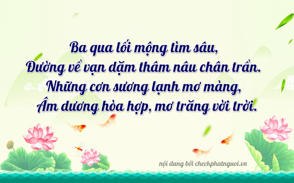 Bài thơ ý nghĩa cho <b>biển số 77A-31365</b> tại website checkphatnguoi.vn