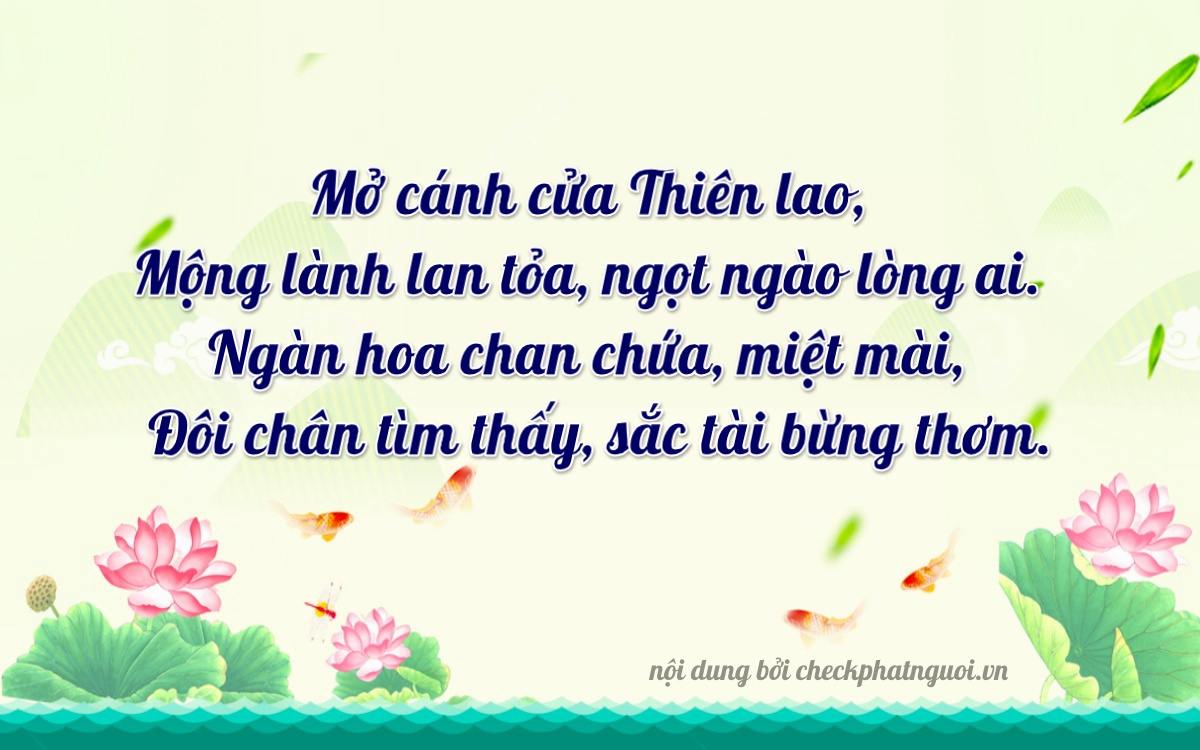 Bài thơ ý nghĩa cho <b>biển số 77A-32410</b> tại website checkphatnguoi.vn