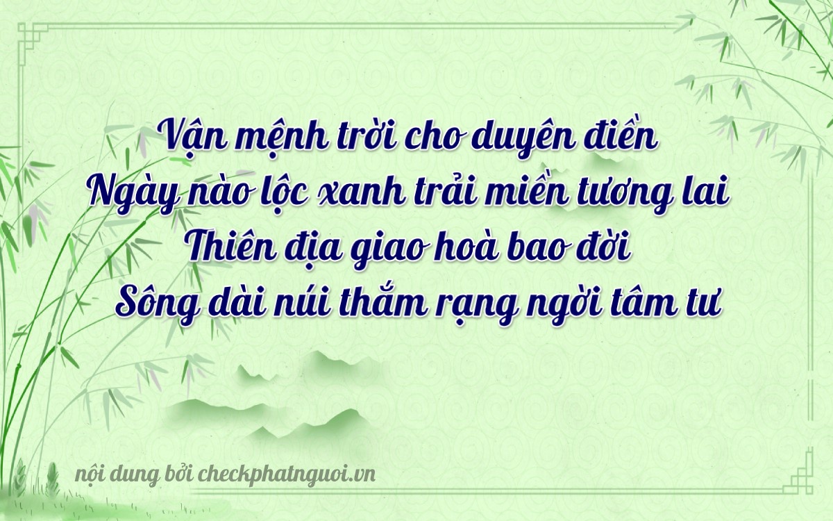 Bài thơ ý nghĩa cho <b>biển số 77A-33613</b> tại website checkphatnguoi.vn