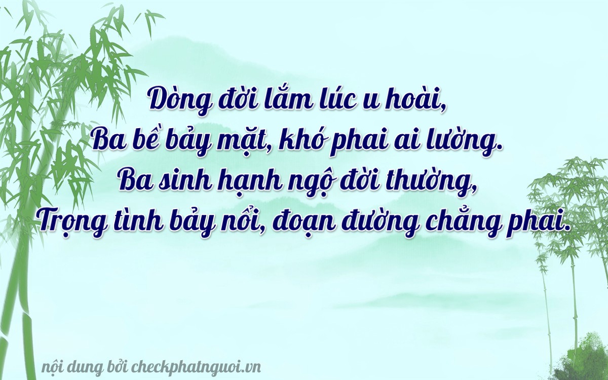 Bài thơ ý nghĩa cho <b>biển số 77A-33707</b> tại website checkphatnguoi.vn