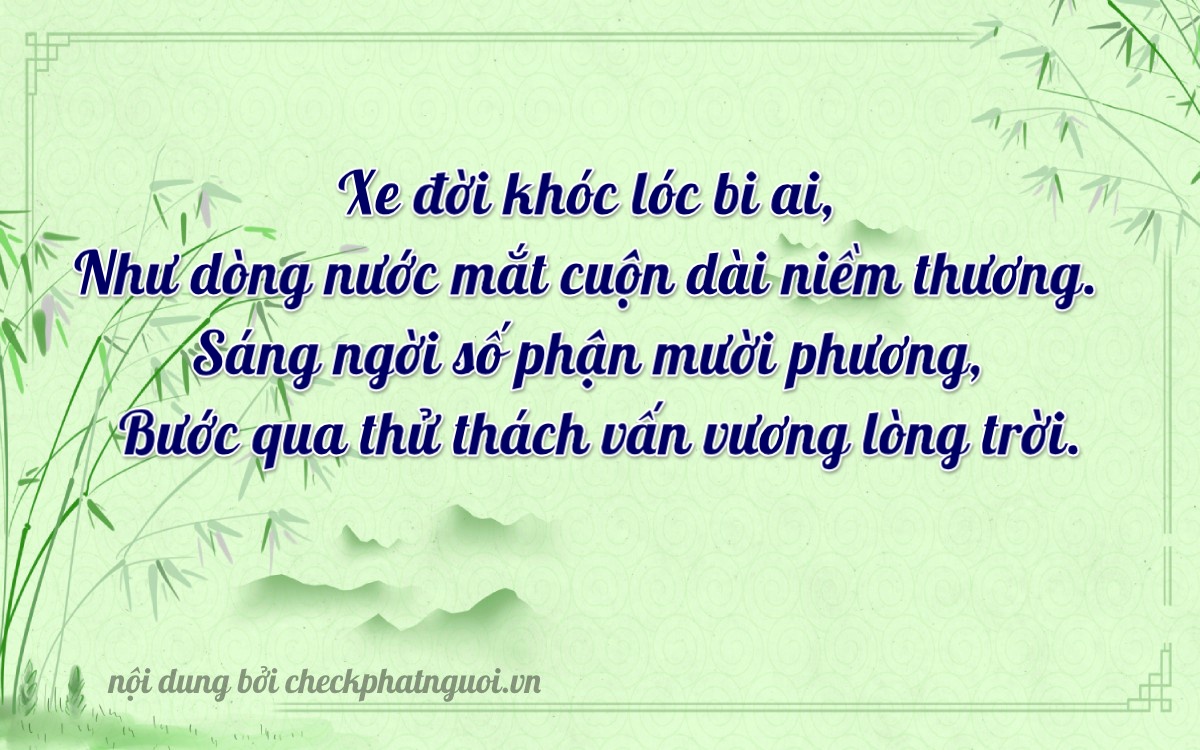 Bài thơ ý nghĩa cho <b>biển số 77A-35884</b> tại website checkphatnguoi.vn