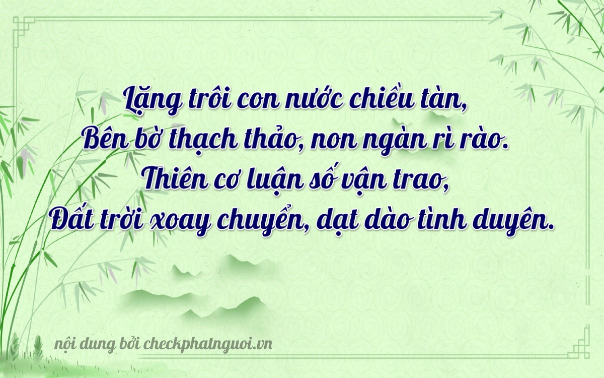 Bài thơ ý nghĩa cho <b>biển số 77A-36613</b> tại website checkphatnguoi.vn