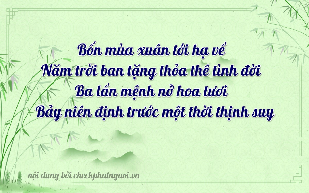 Bài thơ ý nghĩa cho <b>biển số 77A-40307</b> tại website checkphatnguoi.vn