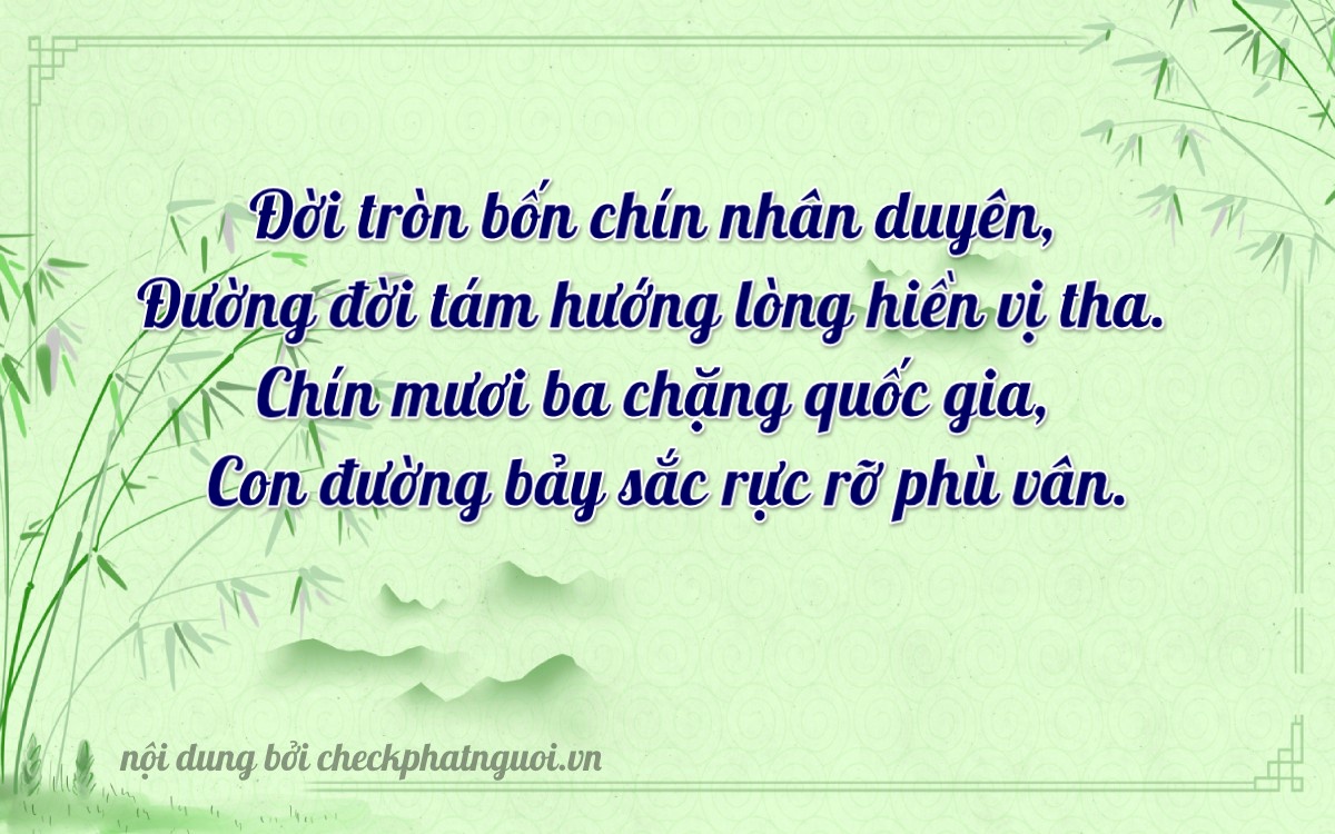 Bài thơ ý nghĩa cho <b>biển số 77A-49837</b> tại website checkphatnguoi.vn