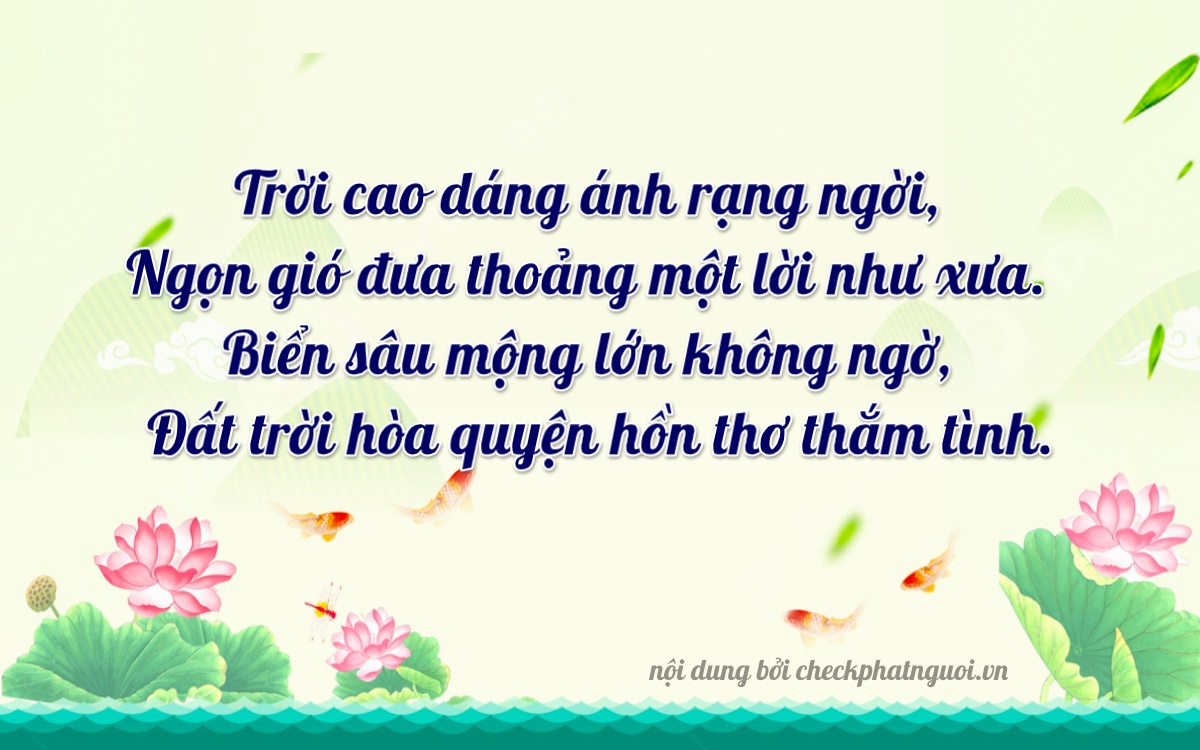 Bài thơ ý nghĩa cho <b>biển số 77A-83504</b> tại website checkphatnguoi.vn
