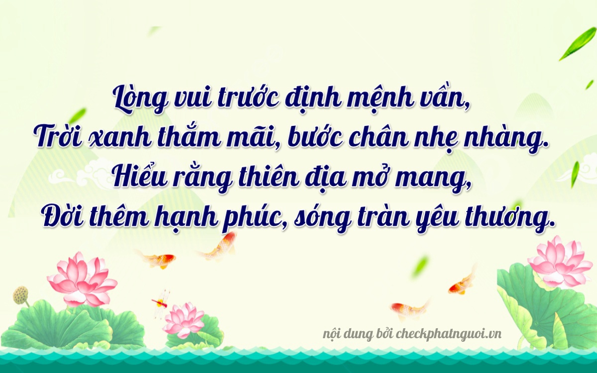 Bài thơ ý nghĩa cho <b>biển số 77AA-15838</b> tại website checkphatnguoi.vn