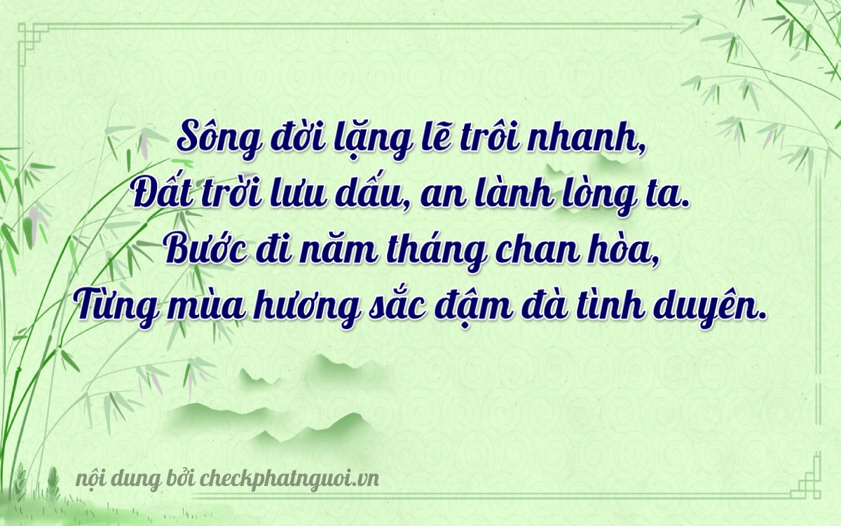 Bài thơ ý nghĩa cho <b>biển số 77AA-16968</b> tại website checkphatnguoi.vn