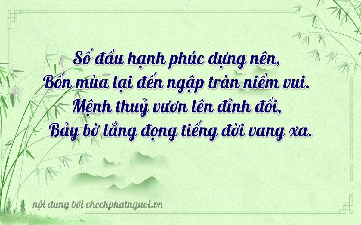 Bài thơ ý nghĩa cho <b>biển số 77AA-28547</b> tại website checkphatnguoi.vn