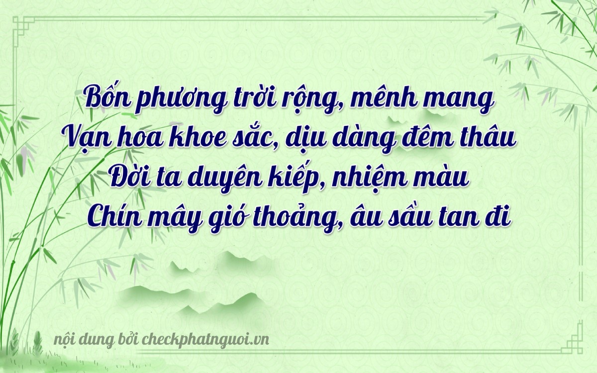 Bài thơ ý nghĩa cho <b>biển số 77AA-40493</b> tại website checkphatnguoi.vn