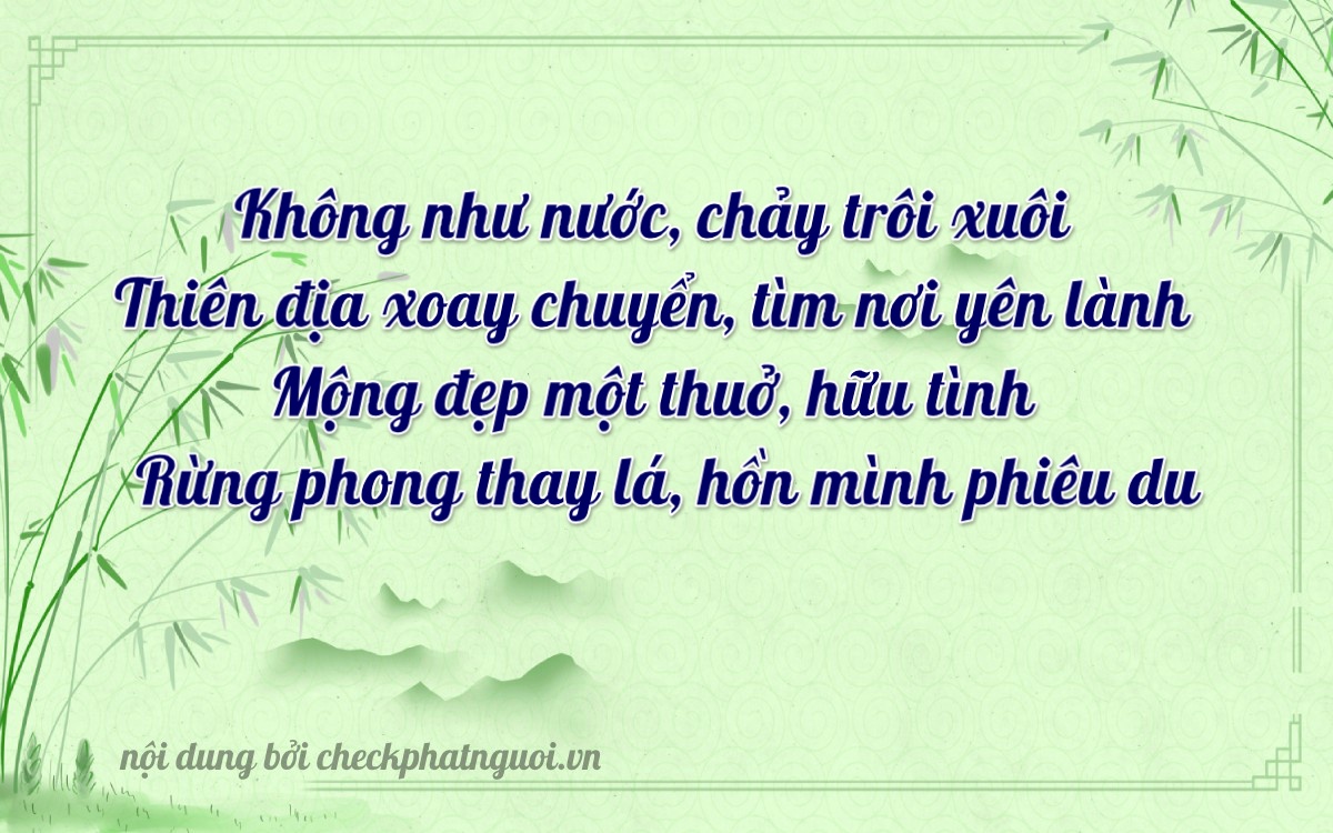 Bài thơ ý nghĩa cho <b>biển số 77AB-09540</b> tại website checkphatnguoi.vn