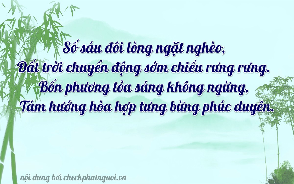 Bài thơ ý nghĩa cho <b>biển số 77AC-06468</b> tại website checkphatnguoi.vn