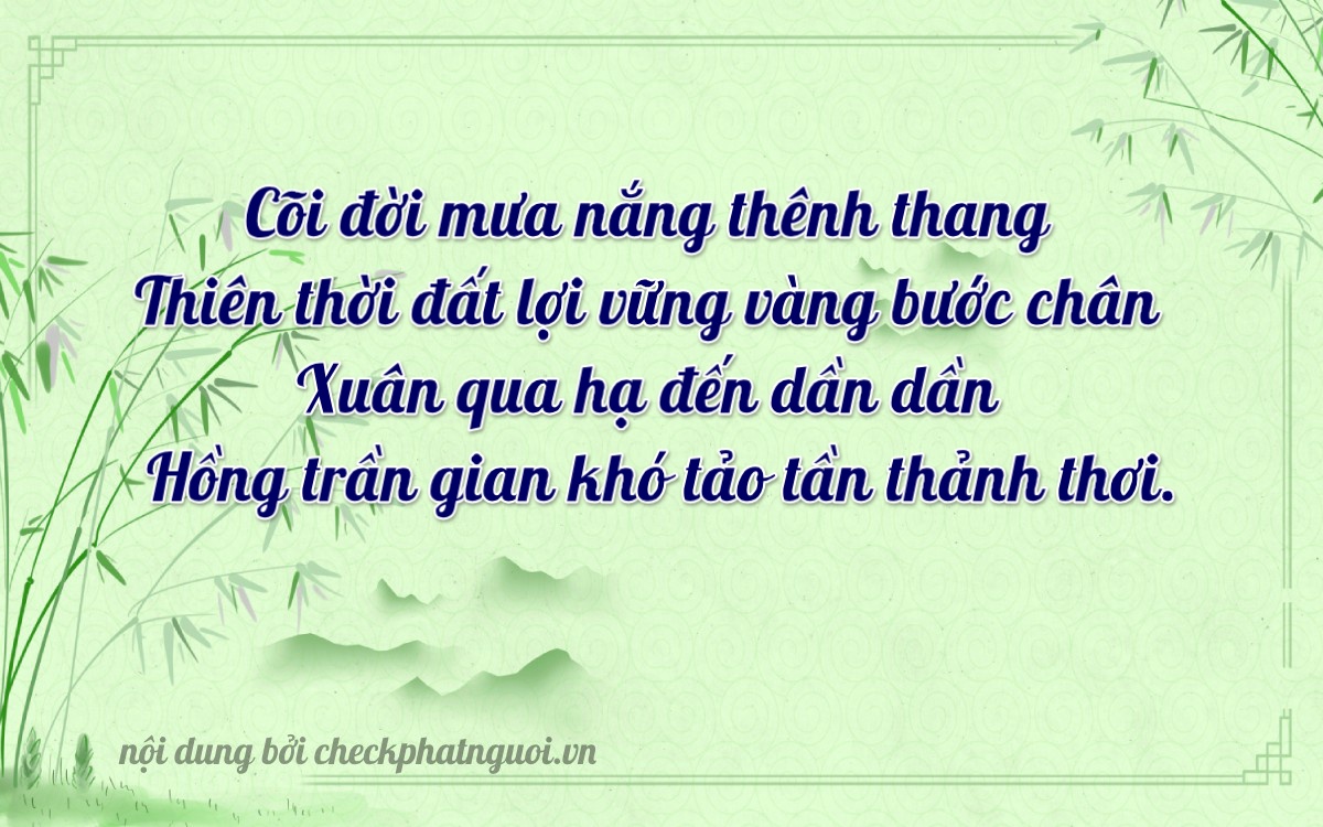 Bài thơ ý nghĩa cho <b>biển số 77AD-08844</b> tại website checkphatnguoi.vn