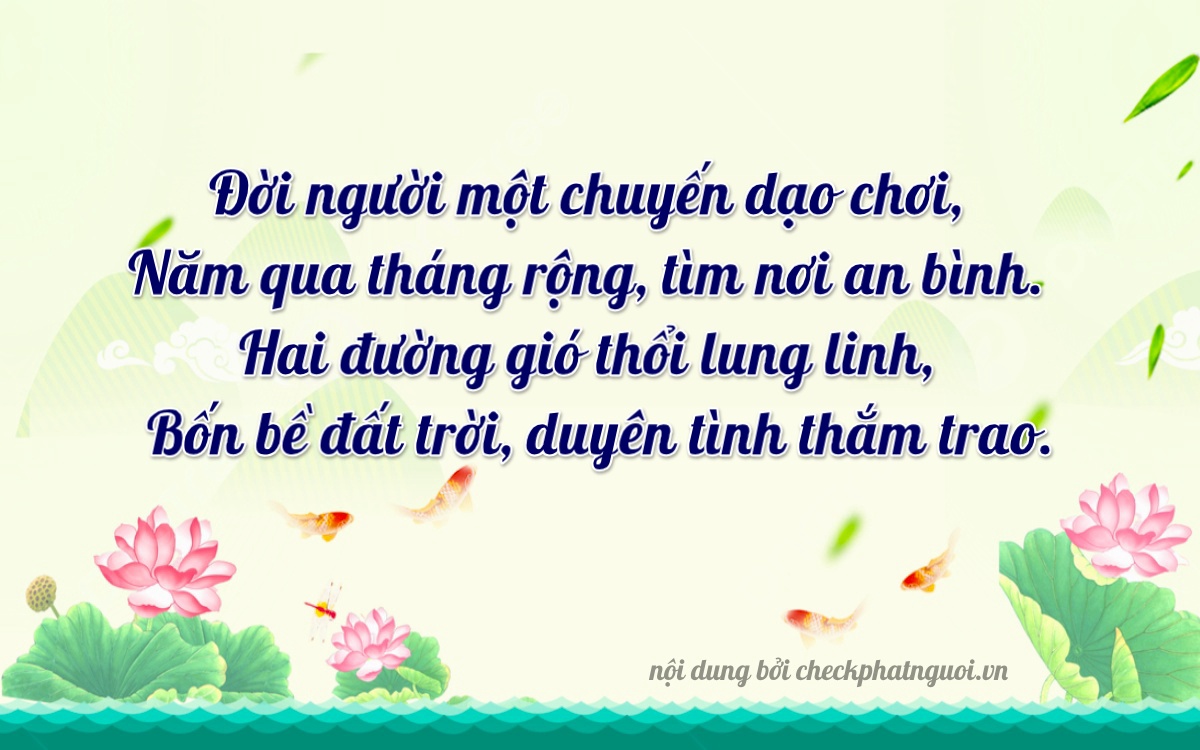 Bài thơ ý nghĩa cho <b>biển số 77AE-02545</b> tại website checkphatnguoi.vn
