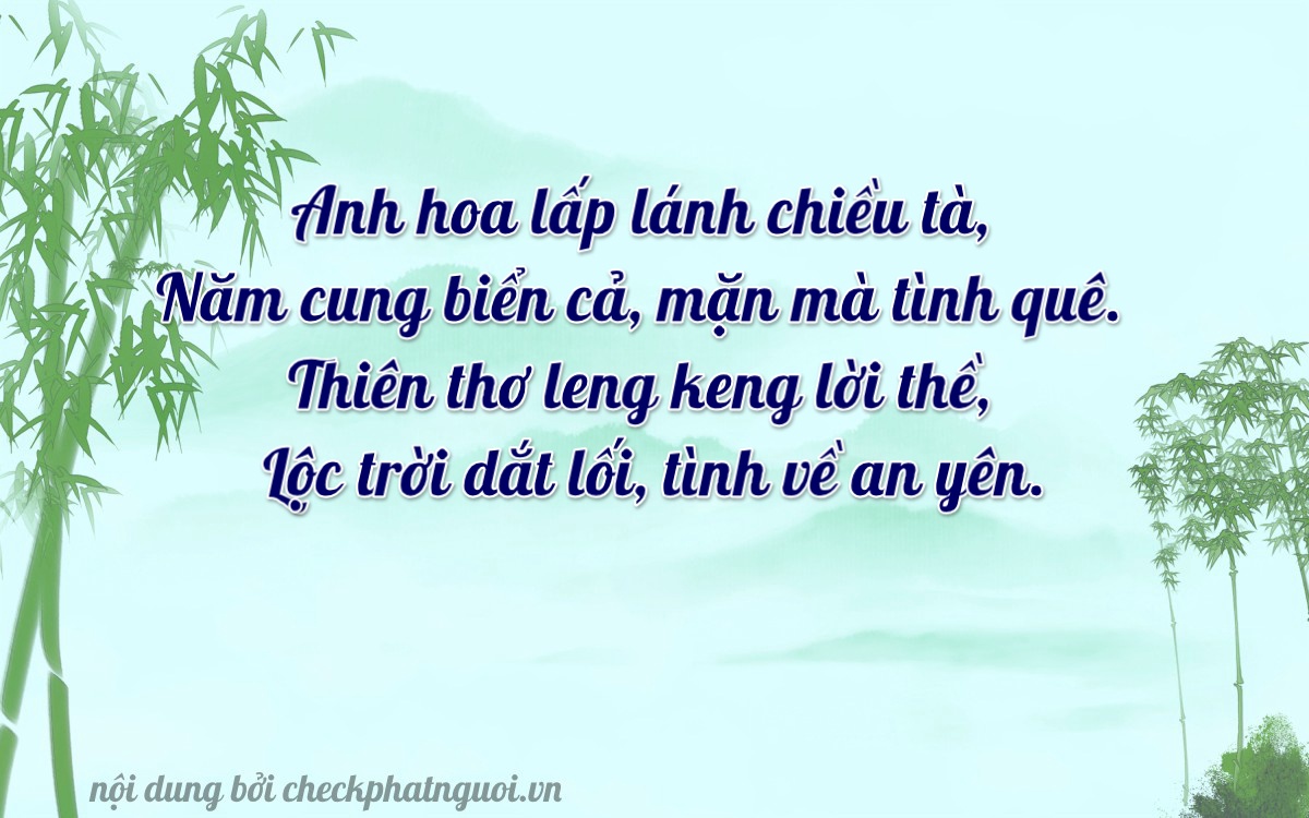 Bài thơ ý nghĩa cho <b>biển số 77AF-05656</b> tại website checkphatnguoi.vn
