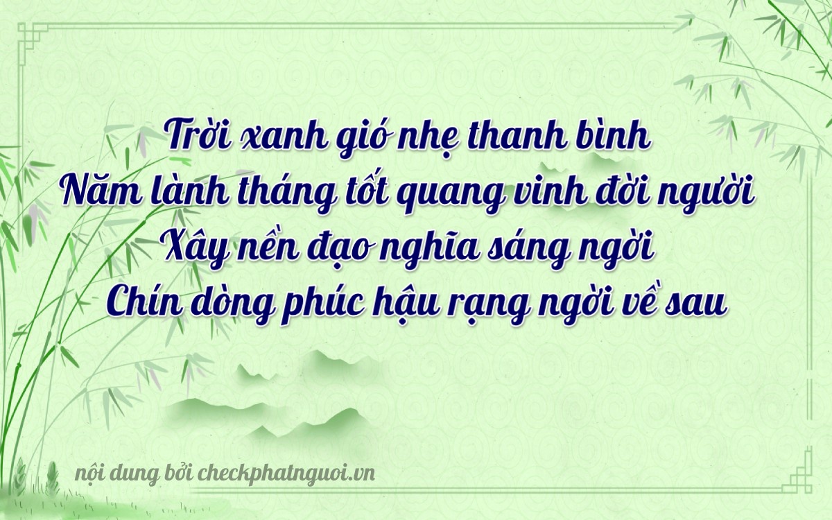 Bài thơ ý nghĩa cho <b>biển số 77AG-03539</b> tại website checkphatnguoi.vn