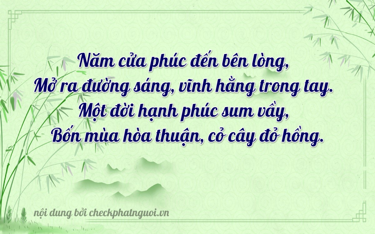 Bài thơ ý nghĩa cho <b>biển số 77AH-05014</b> tại website checkphatnguoi.vn