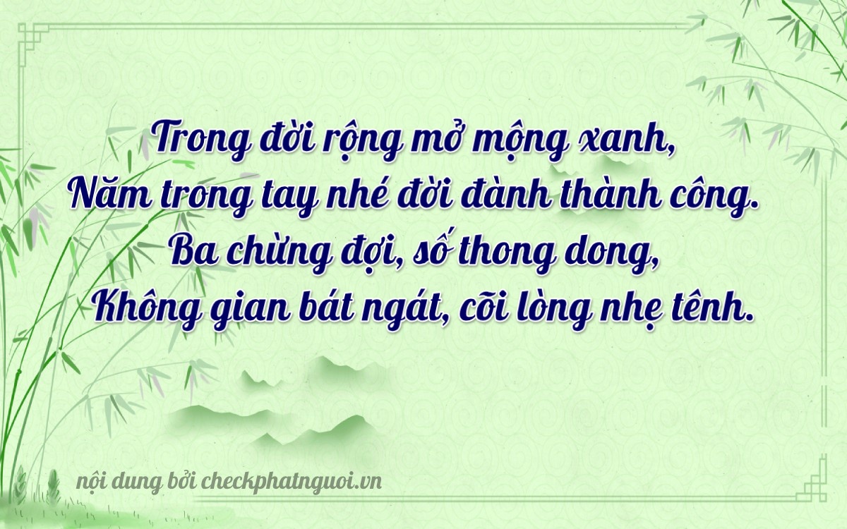 Bài thơ ý nghĩa cho <b>biển số 77AH-05300</b> tại website checkphatnguoi.vn
