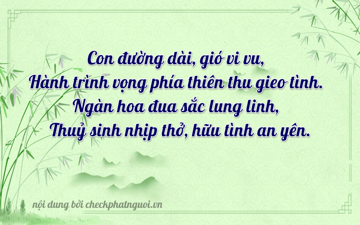 Bài thơ ý nghĩa cho <b>biển số 77AN-01515</b> tại website checkphatnguoi.vn