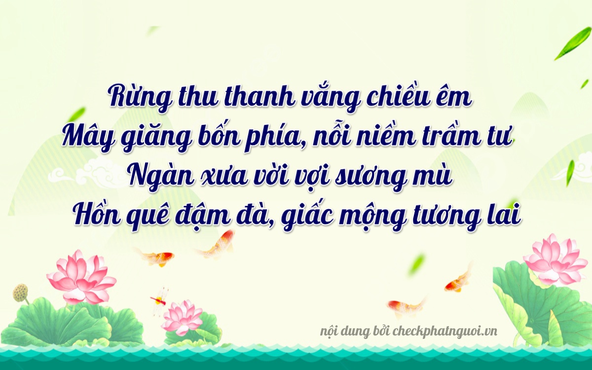 Bài thơ ý nghĩa cho <b>biển số 77B-01674</b> tại website checkphatnguoi.vn