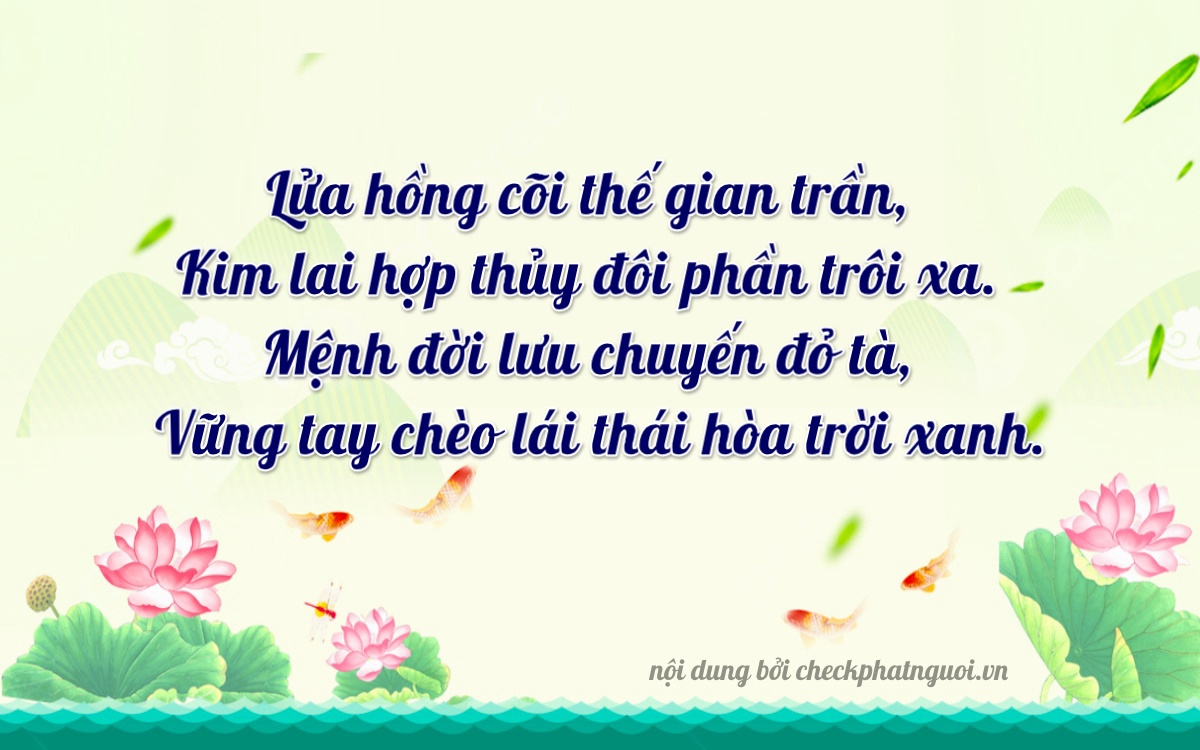 Bài thơ ý nghĩa cho <b>biển số 77B-02049</b> tại website checkphatnguoi.vn