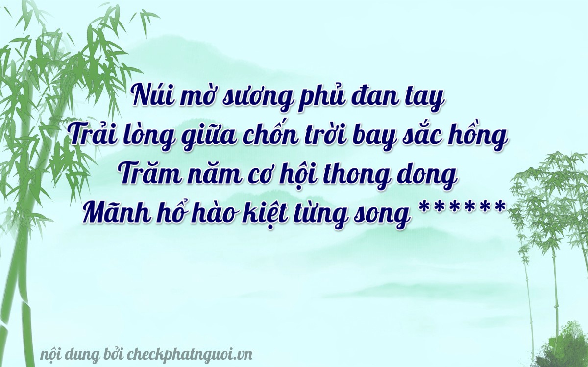 Bài thơ ý nghĩa cho <b>biển số 77C-07048</b> tại website checkphatnguoi.vn