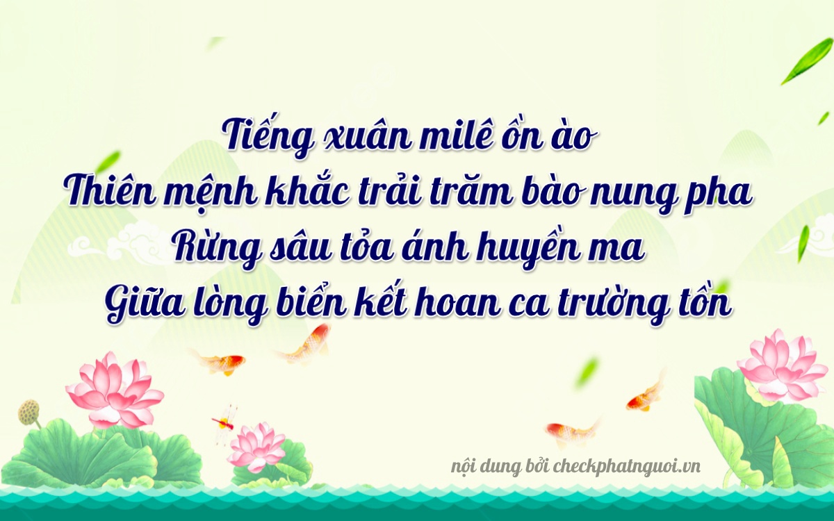 Bài thơ ý nghĩa cho <b>biển số 77C1-02322</b> tại website checkphatnguoi.vn