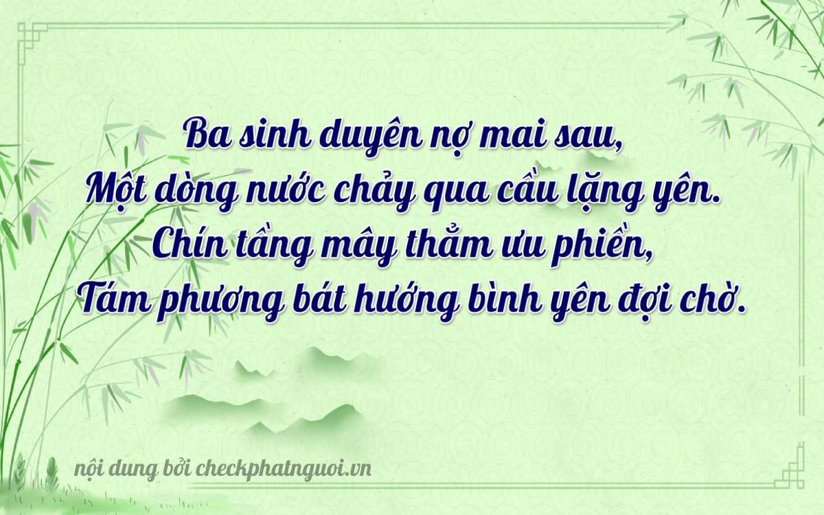 Bài thơ ý nghĩa cho <b>biển số 77C-31982</b> tại website checkphatnguoi.vn