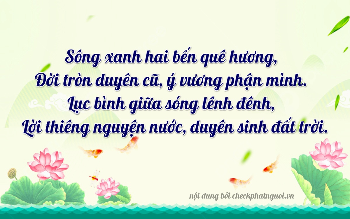 Bài thơ ý nghĩa cho <b>biển số 77D1-02006</b> tại website checkphatnguoi.vn