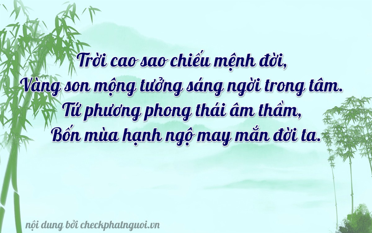Bài thơ ý nghĩa cho <b>biển số 77D1-04408</b> tại website checkphatnguoi.vn