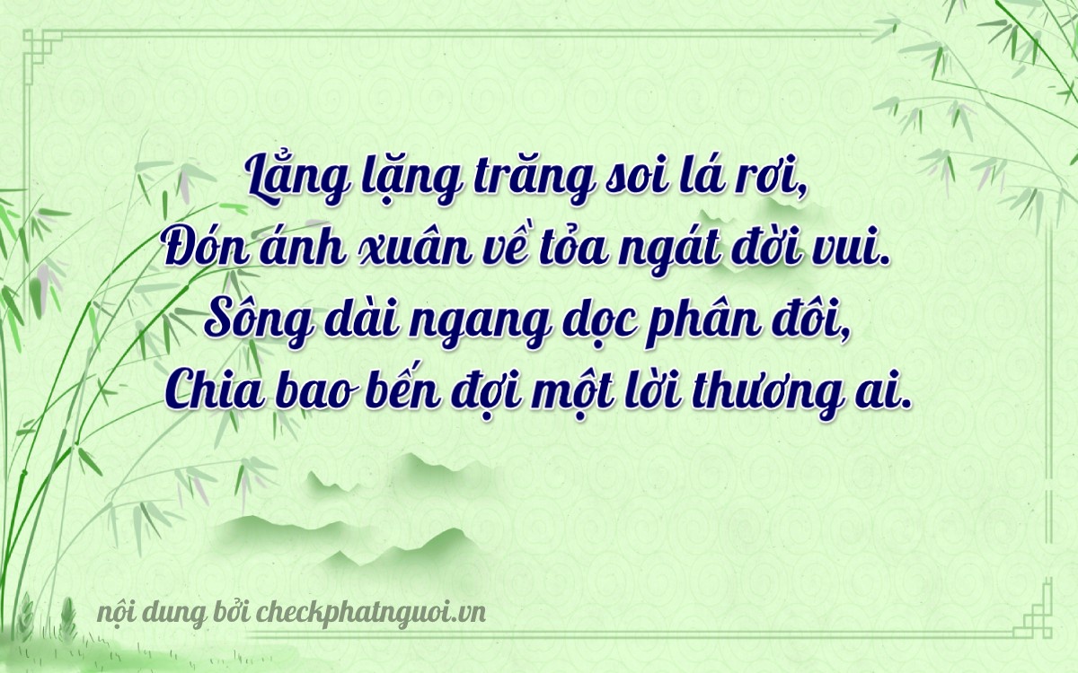 Bài thơ ý nghĩa cho <b>biển số 77D1-24465</b> tại website checkphatnguoi.vn