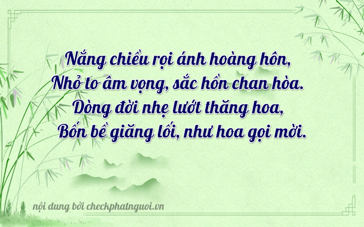 Bài thơ ý nghĩa cho <b>biển số 77D-13704</b> tại website checkphatnguoi.vn