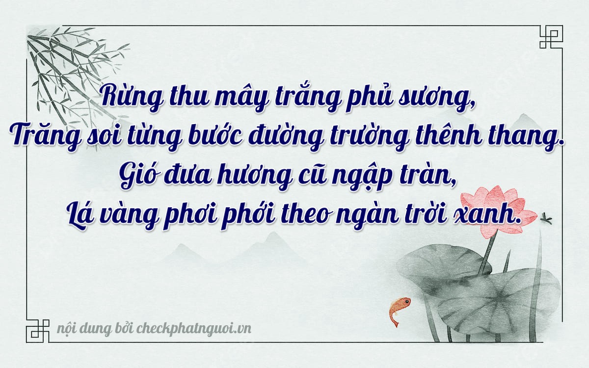 Bài thơ ý nghĩa cho <b>biển số 77D1-67511</b> tại website checkphatnguoi.vn