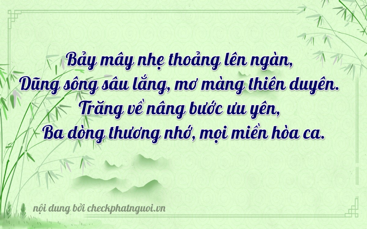 Bài thơ ý nghĩa cho <b>biển số 77D1-72723</b> tại website checkphatnguoi.vn