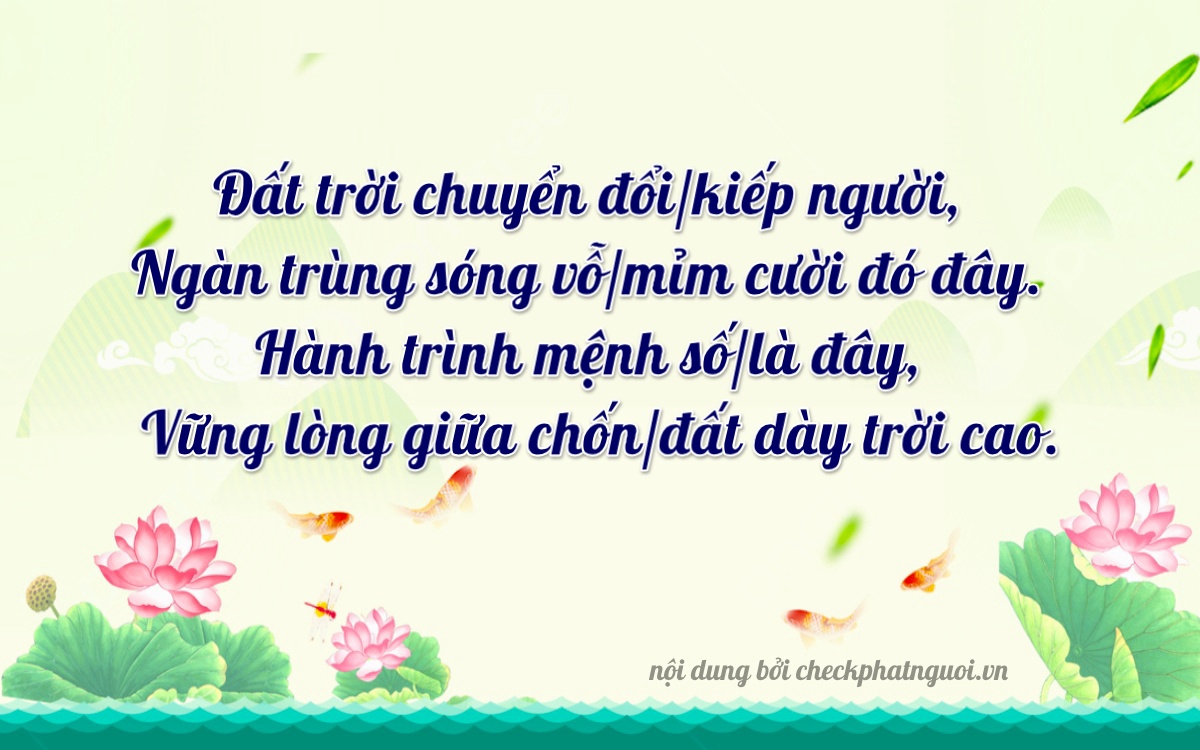 Bài thơ ý nghĩa cho <b>biển số 77E-00062</b> tại website checkphatnguoi.vn