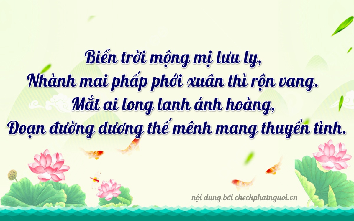 Bài thơ ý nghĩa cho <b>biển số 77E1-09211</b> tại website checkphatnguoi.vn