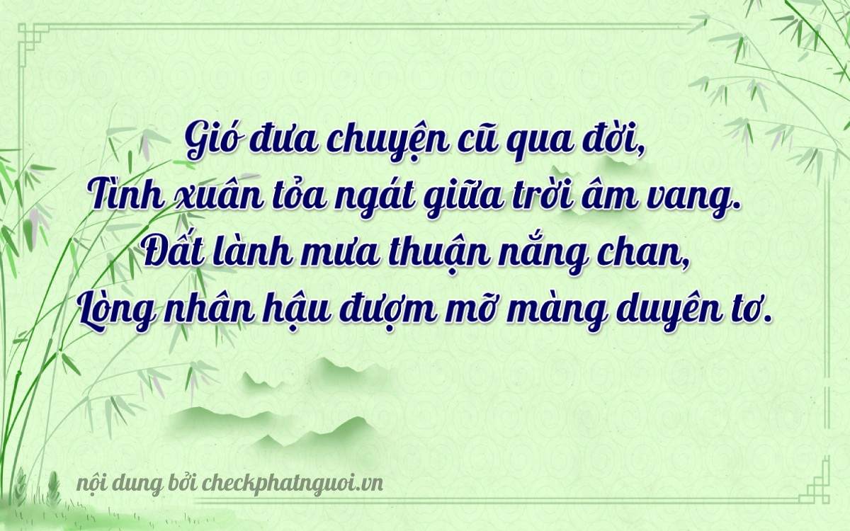 Bài thơ ý nghĩa cho <b>biển số 77E1-24952</b> tại website checkphatnguoi.vn