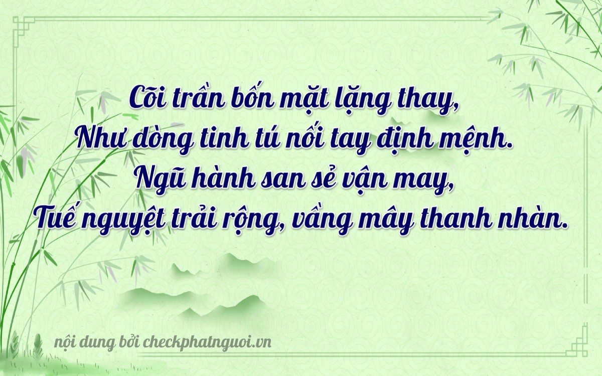 Bài thơ ý nghĩa cho <b>biển số 77E1-45260</b> tại website checkphatnguoi.vn