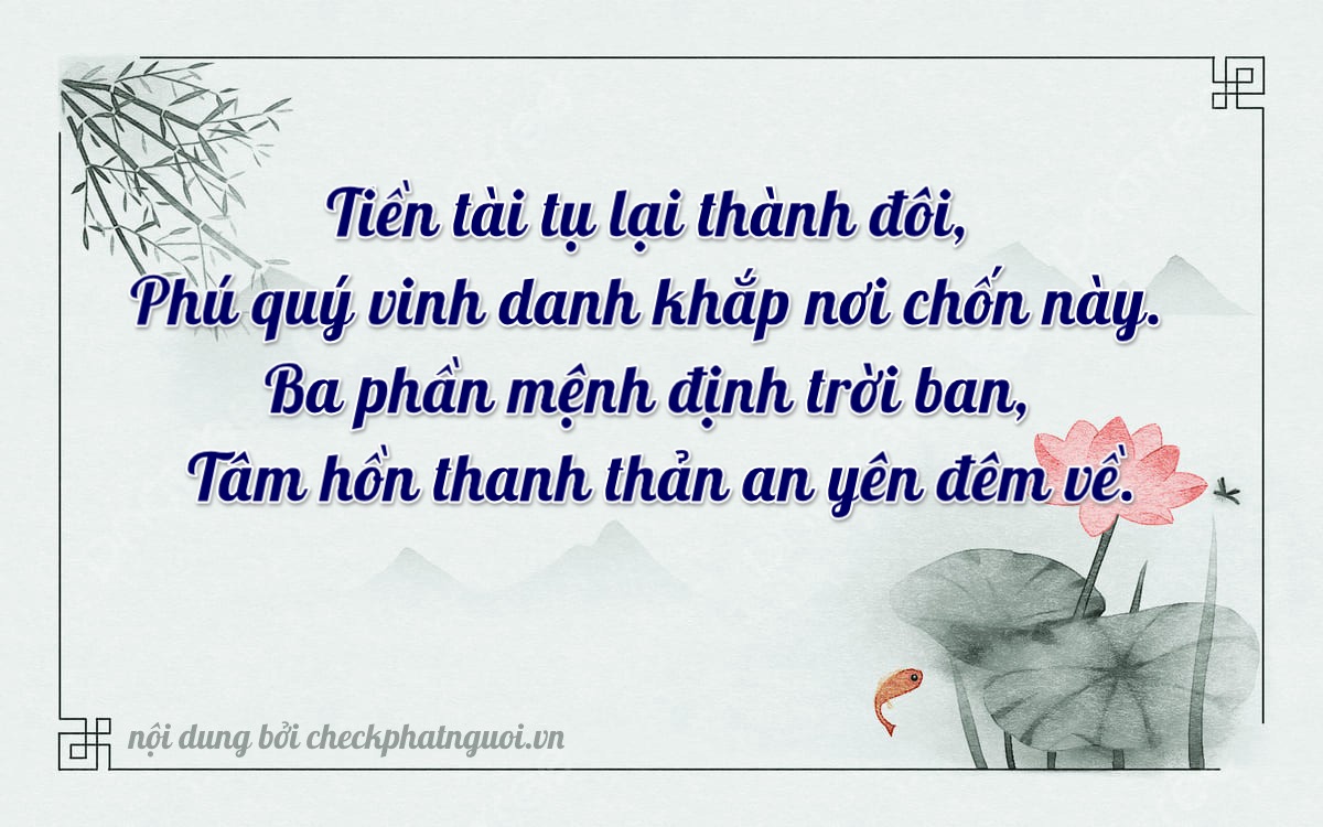 Bài thơ ý nghĩa cho <b>biển số 77E1-76388</b> tại website checkphatnguoi.vn