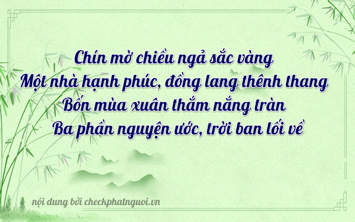 Bài thơ ý nghĩa cho <b>biển số 77E1-88113</b> tại website checkphatnguoi.vn