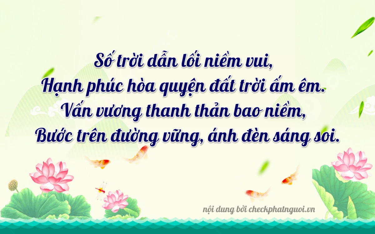 Bài thơ ý nghĩa cho <b>biển số 77E1-90368</b> tại website checkphatnguoi.vn