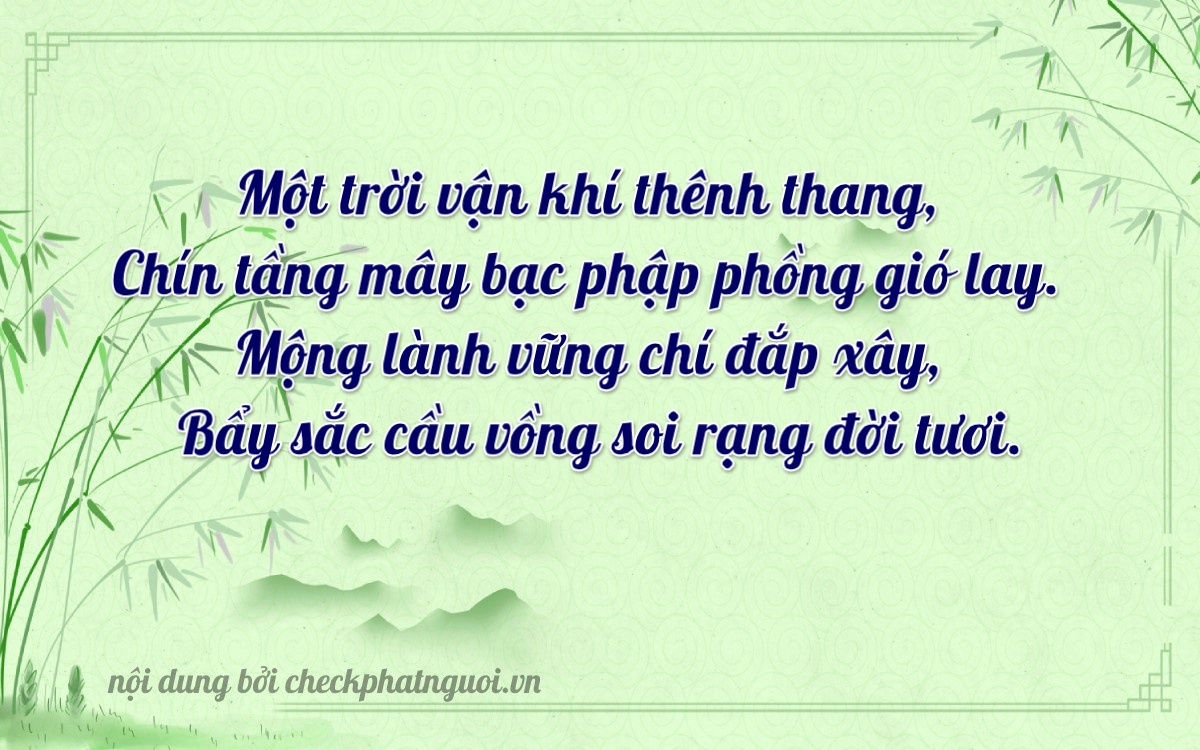 Bài thơ ý nghĩa cho <b>biển số 77F1-11947</b> tại website checkphatnguoi.vn