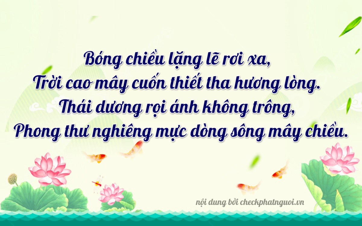 Bài thơ ý nghĩa cho <b>biển số 77F1-39237</b> tại website checkphatnguoi.vn