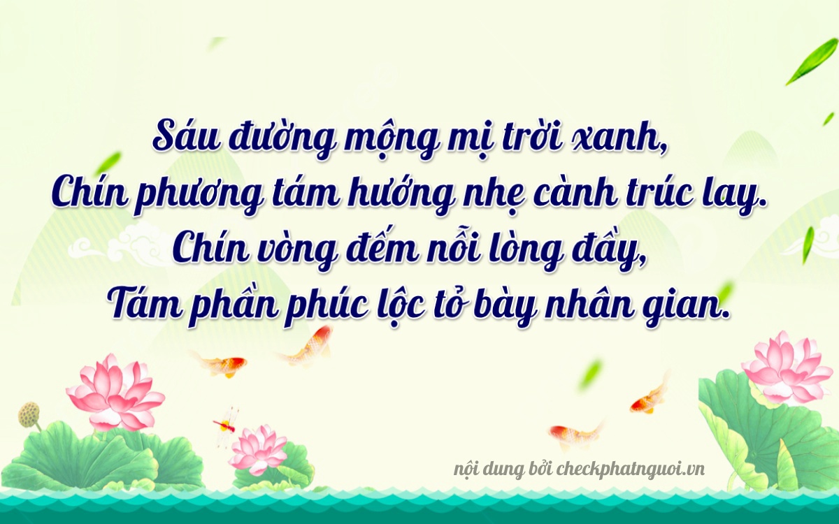 Bài thơ ý nghĩa cho <b>biển số 77F1-69968</b> tại website checkphatnguoi.vn