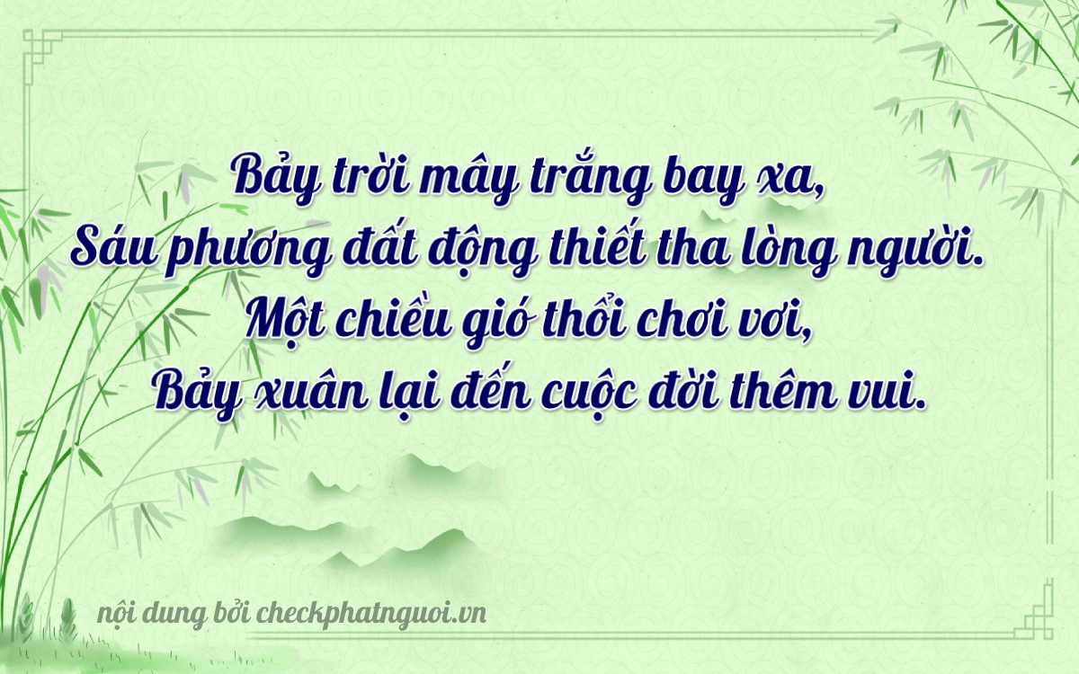 Bài thơ ý nghĩa cho <b>biển số 77F1-76177</b> tại website checkphatnguoi.vn